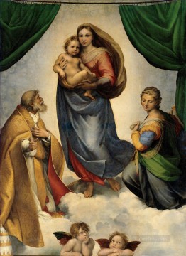 システィーナの聖母 ルネサンスの巨匠 ラファエロ Oil Paintings